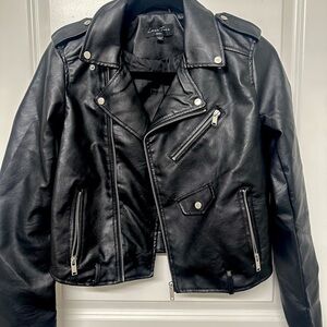 Black leather jacket